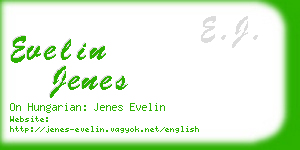 evelin jenes business card